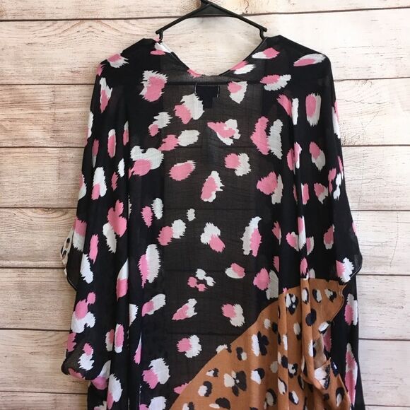 RACHEL ROY KIMONO IN MIXED LEOPARD PRINT - Picture 8 of 9